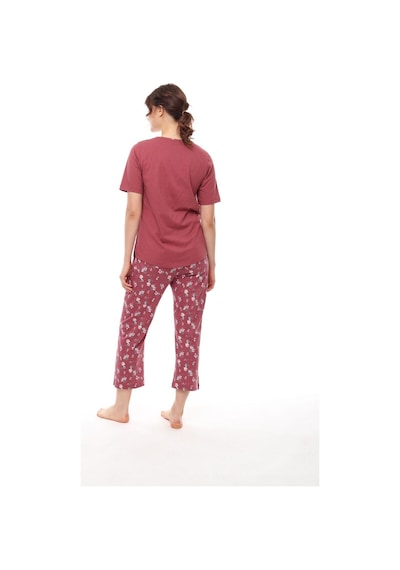 Pijadore 1434 Kadın Kısa Kollu Yakası Düğmeli Pijama Takım 001