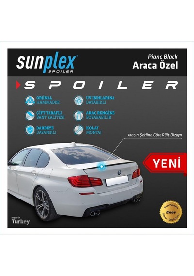 Spoiler Parlak Siyah Bmw 5 Seri F10 2010-2016 2002102 Sunplex