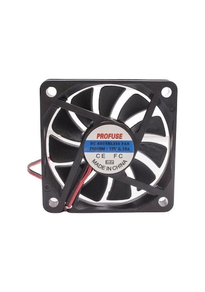 60x60x10mm 12V 0.13A Fan 2 Kablolu 60x60x10mm 12V 0.13A Fan 2 Kablolu
