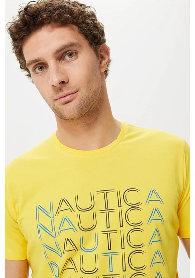 Nautica Erkek T Shirt V35528t 70e Sarı Sari Sarı
