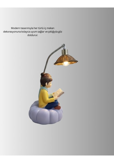 Romantik Çift Temalı Dekoratif Masa Lambası Yumuşak Led Işık Karışık