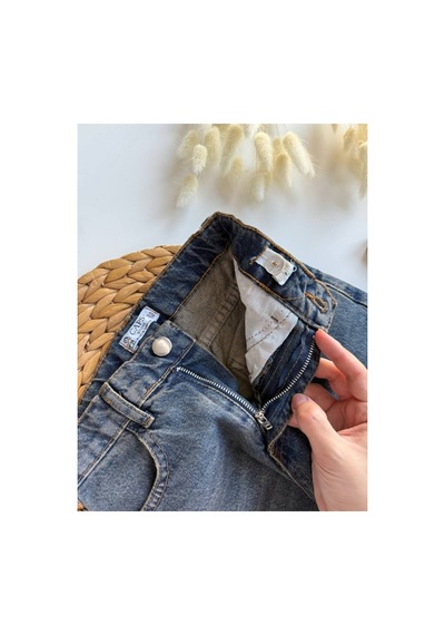 Poala Kids Unisex Balon Jeans Koyu Lacivert