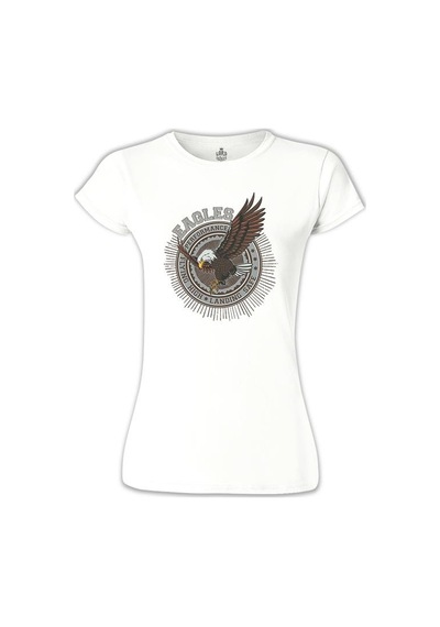 Kartal - Flying Beyaz Kadın Tshirt 001