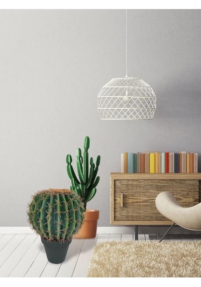 Yapay Çiçek Echinocactus Grusonii Altın Fıçı Kaktüs Siyah Saksıda 35 25m Cactüs Sk4010s