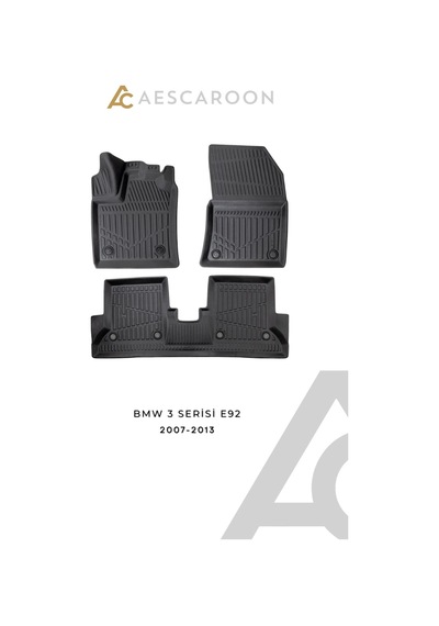 Bmw 3 Serisi E92 2007-2013 Arası 3d Havuzlu Paspas