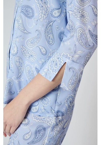 Elli2 Eternal Paısley Pijama Takımı Açık Mavi