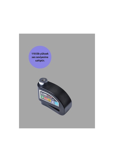 Suya Dayanıklı 110db Alarmlı Çelik Disk Kilidi Yeni Nesil - Aaaaaa8124-2490