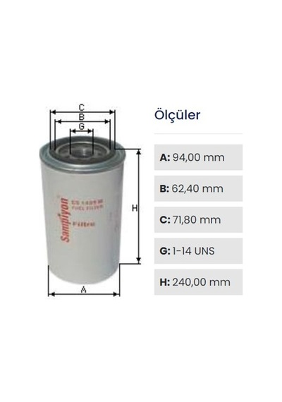 CS 0075 M ŞAMPİYON YAKIT FİLTRESİ