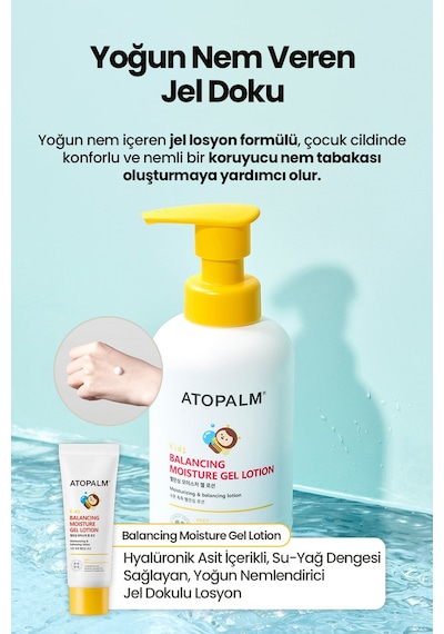 Çocuklar İçin Nemlendirici Losyon&şampuan İçerikli 3lü Başlangıç Bakım Seti Atopalm Kids Starter Kit