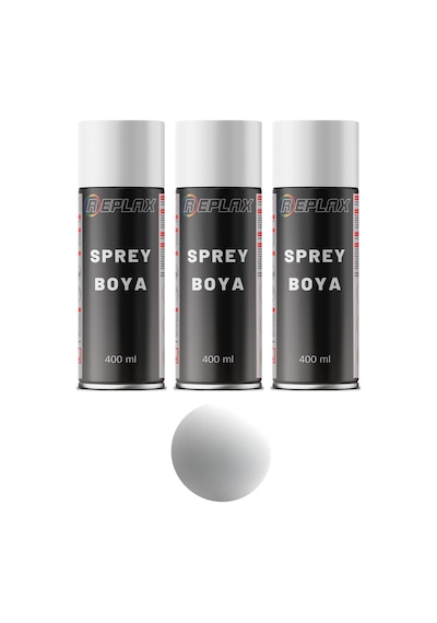 3 Adet Ral 9003 Mat Beyaz Sprey Boya 400 Ml.