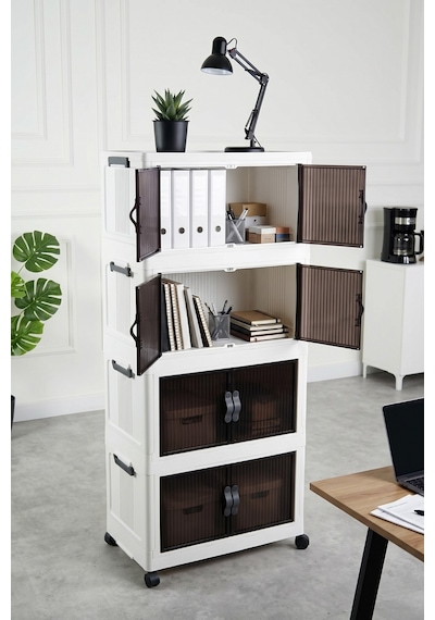 4 Katlı Modüler Dolap, 55 Litre, 360 Tekerlekli, Çok Amaçlı Saklama Ünitesi, Banyo Ve Mutfak Dolabı Beyaz 4 Katlı Modüler Dolap, 55 Litre, 360 Tekerlekli, Çok Amaçlı Saklama Ünitesi, Banyo Ve Mutfak Dolabı Beyaz