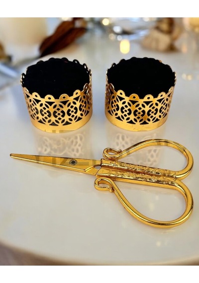 Essenza Gold Kadife Yükselti Ve Söz Makası Krem Krem
