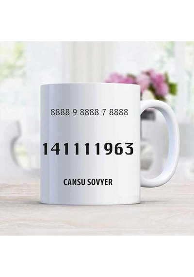 Uyumlu Ilişkiler Sayı Sekans Kişiye Özel Kupa Bardak Beyaz