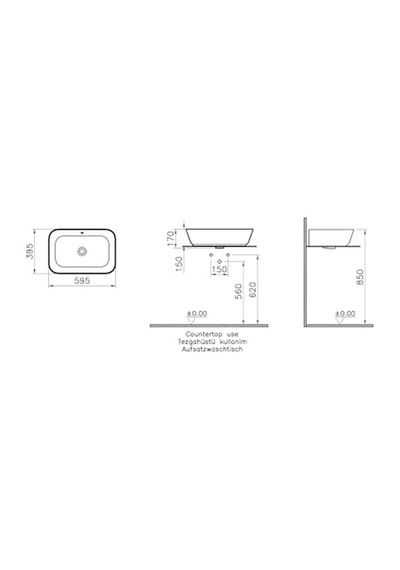5707b403-0001 Etajerli Lavabo 60 Cm Clean Beyaz Genel