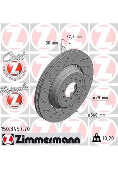 Zimmermann Ön Fren Diski Sol Bmw M3 E90 E92 E93 Zımmermann 150.3457.70 34112283801
