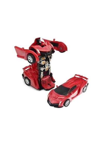 Transformers Robot Çek Bırak Kendinden Robota Dönüşen 1:32 Bugatti Lamborghini Araba Mavi