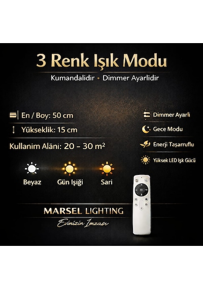 Yagmur 6lı Gold Avize 3 Renk Led Secenekli Salon Oturma Odası Avize Gümüş - Krom