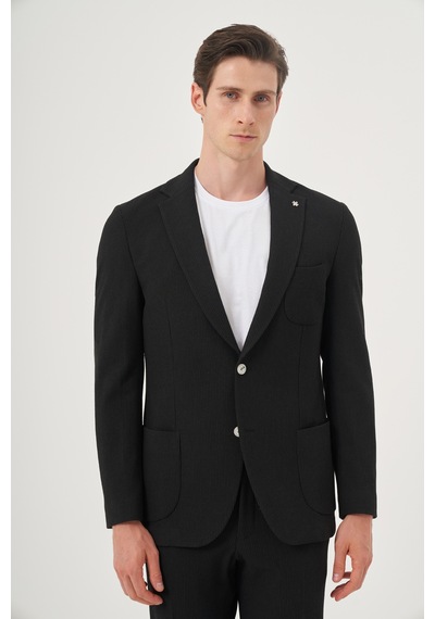 Morven Erkek Siyah Poliviskon Trend Çizgili Slim Fit Mono Yaka Takım Elbise 26ms001003001 Siyah Morven Erkek Siyah Poliviskon Trend Çizgili Slim Fit Mono Yaka Takım Elbise 26ms001003001 Siyah