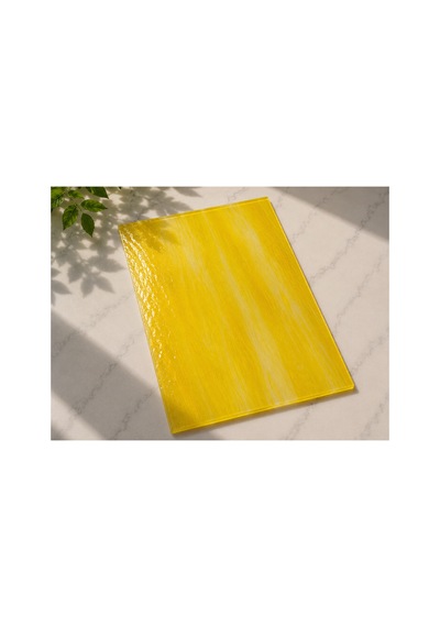 Dekoratif Vitray Cam Bal Sarısı Damarlı 21x29,7 Cm