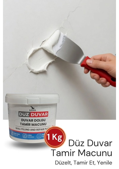 1 Kg Hazır Duvar Tamir Dolgu Macunu Alçı Sıva Derin Boşluk Çatlak Doldurucu Kapatıcı Giderici - Beyaz İç Dış Mekan Macun, Pratik Kolay Alçı Tamir Seti, Prefabrik Alçıpan Duvar Çatlağı Kapatma Beyaz 1 Kg Hazır Duvar Tamir Dolgu Macunu Alçı Sıva Derin Boşluk Çatlak Doldurucu Kapatıcı Giderici - Beyaz İç Dış Mekan Macun, Pratik Kolay Alçı Tamir Seti, Prefabrik Alçıpan Duvar Çatlağı Kapatma Beyaz