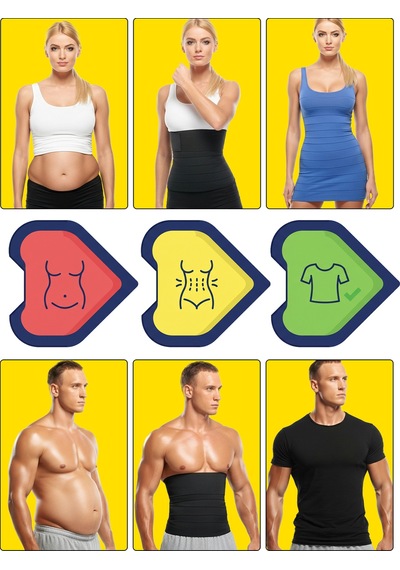 Elilom Waist Wrap Bel Korse Ayarlanabilir Cırtlı Bel Bandı Siyah Elılom