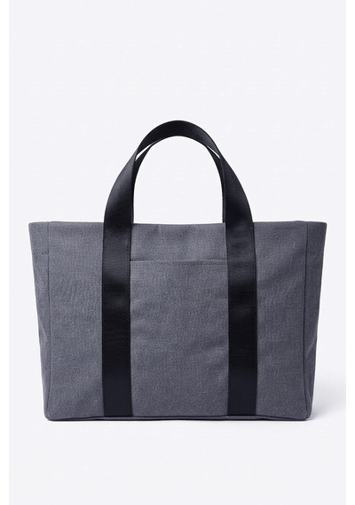 Tuttobene Harmony Mini Boy Tote Bag Denim Astarlı Cepli Çıtçıtlı Ayarlanabilir Askılı Kadın El Omuz Çantası - Küçük Boy Günlük Çanta Tb062 Gri - Siyah