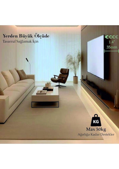Tvtech I Tv Duvar Askı Aparatı I Deprem Ve Çocuk Kilitli Sistem