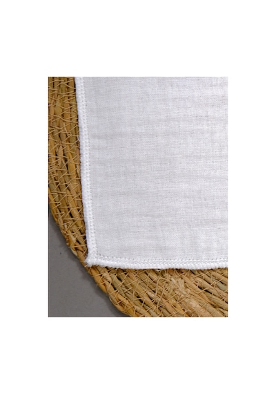 10'lu Müslin Bebek Ağız Mendili %100 Pamuk Beyaz Renk 25x25 Cm Beyaz Beyaz