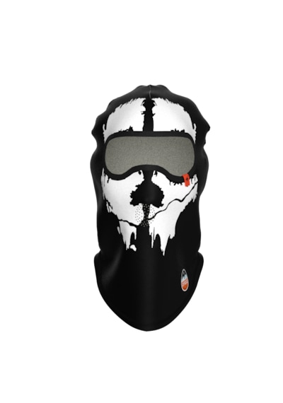 Funny Balaklava, Su İtici Özellikli Dwr Baskılı Snowboard, Kayak, Motosiklet, Bisiklet Kar Maskesi Siyah - Beyaz