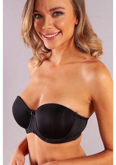 Moon Wear Gabrıella Balconette Foam Cup Bra, Siyah Konforlu Ve Şık Sütyen, Strapless Çok Renkli
