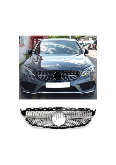 Mercedes C Serisi W205 2015-2018 Diamond Ön Panjur-böbrek İthal