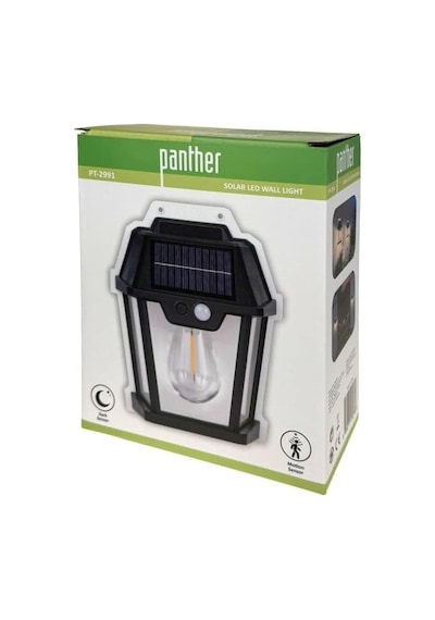 Pt-2991 Solar Led Duvar Lambası Siyah
