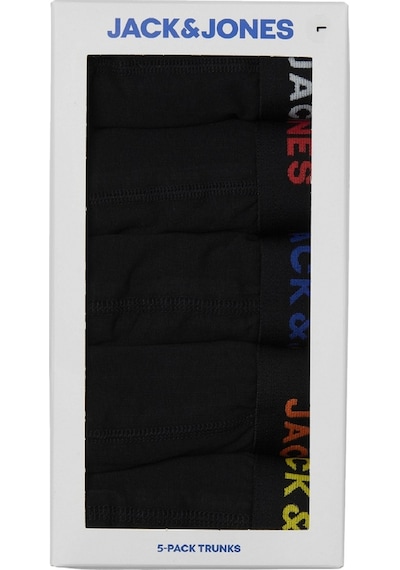 Jack & Jones 12242494 Erkek Pamuklu Boxer Set 5'li Siyah