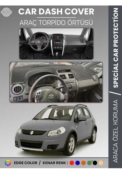 Suzukı Sx4 2006-2014 Torpido Örtüsü Panel Torpido Koruma Tam Uyum Uv Koruma Hızlı Montaj - 242 Stiloto