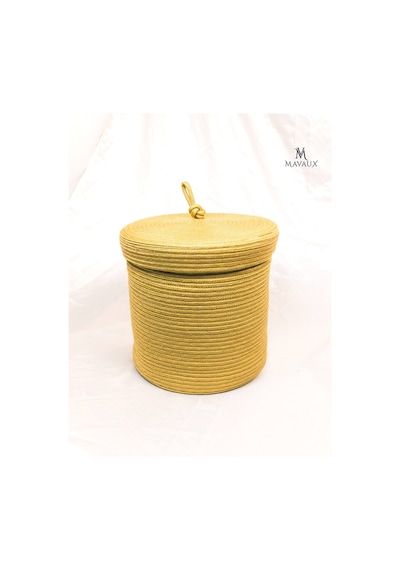 Mavaux Çok Amaçlı,kapaklı 30cm-30cm Büyük Boy, Sepet, Jüt, Hasır, Dokuma Sepet, Düzenleyici Jüt