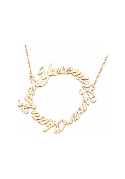 İsim Halka Kolye - Rose Rose Gold