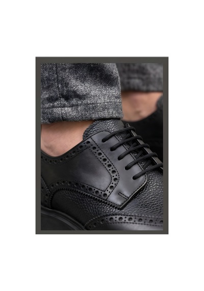 Crc Ayakkabı Luxury Touch Siyah Deri Ayakkabı - Klasik & Casual Hybrid Stil