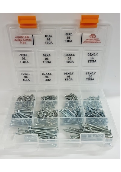 Sunta Vidası Seti 255 Parça -Ahşap Plastik V.B Vida Set N11.26206
