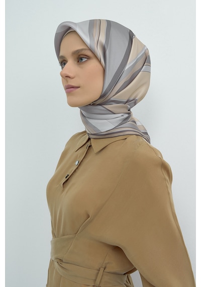 Armine Saf İpek Sura Eşarp-2026 İlkbahar-yaz- 951400d Gri