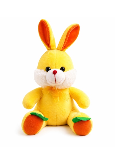 Sevimli Peluş Tavşan 25 Cm Yumuşak Oyuncak Sarı Renk, Ultra Soft