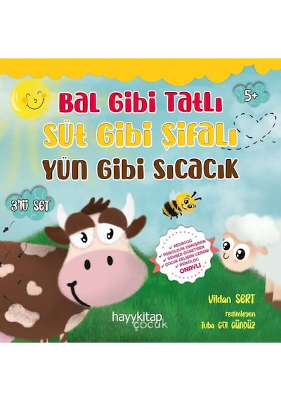 Bal Gibi Tatlı Süt Gibi Şifalı Yün Gibi Sıcacık Seti - 3 Kitap Takım - Vildan Sert - Hayykitap