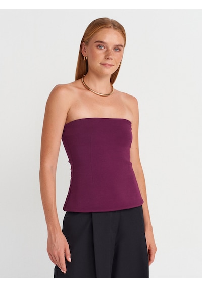 Dilvin 31860 Straplez Top-mor Mor