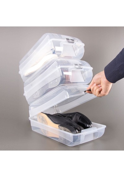 Erkek Ayakkabı Koruma & Saklama Kutusu Plastik 35 X 26 Beyaz Diğer