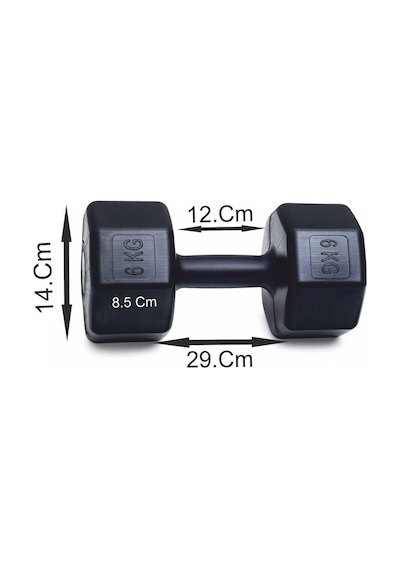 Besinistanbul 6 Kg Dambıl X2 Adet 12 Kg Siyah