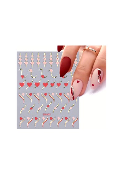 Nailist Heart Sevgililer Günü Özel 14 Şubat Kalpli Tasarım - Tırnak Sticker Nail Art Tırnak Dövmesi 20498118