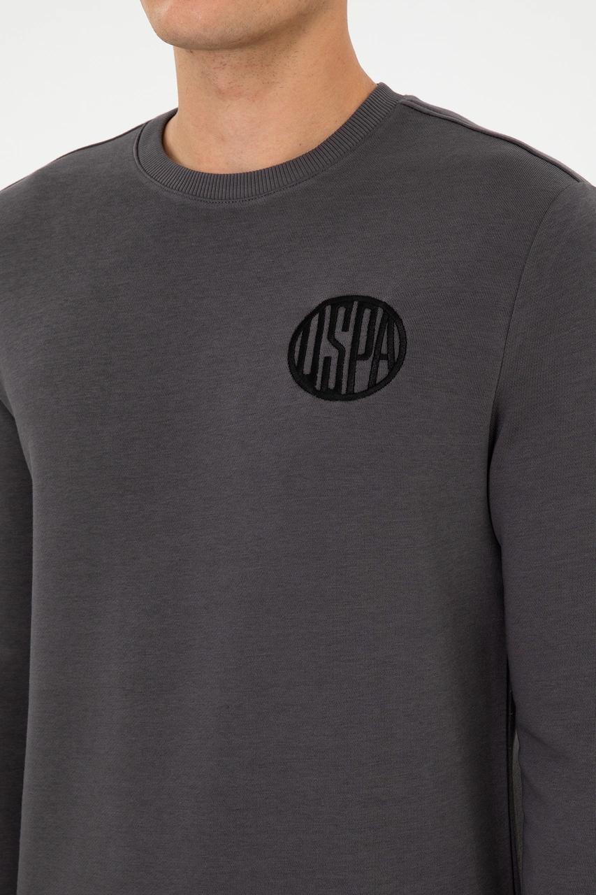 U.S. Polo Assn. Erkek Regular Fit Bisiklet Yaka Gri Sweatshirt 50308717-VR024