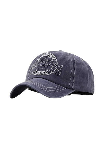 Tezzgelsin Unisex Eskitme Rock Shark Nakışlı Ayarlanabilir Beyzbol Kep Şapka Lacivert