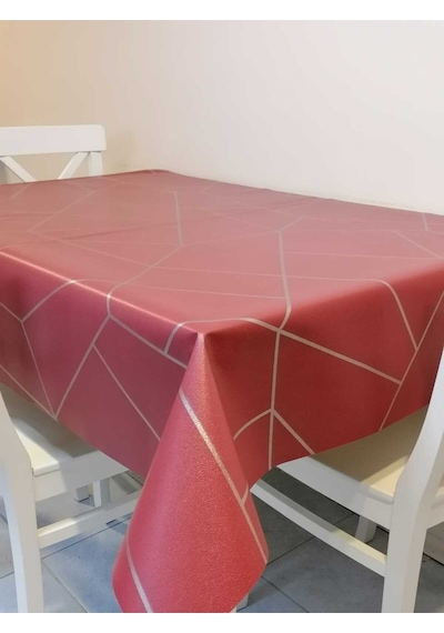 Elyaflı Pvc Muşamba - Desenli Silinebilir Masa Örtüsü 01fnt12132 Bordo