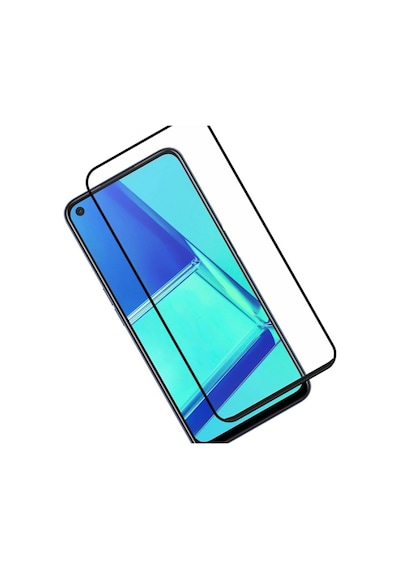 Oppo A72 Siyah 5D Tam Kaplayan Ekran Koruyucu Cam
