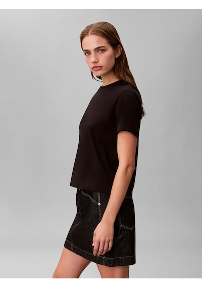 Calvin Klein A - Ss 20s Jsy Logo Siyah Kadın Tişört